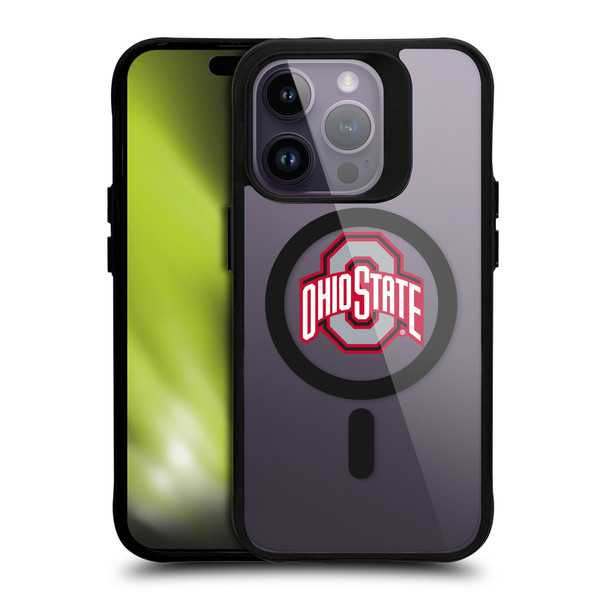 Ohio State University Logo Icon Plain BLACK SHOCKPROOF BUMPER CASE COMPATIBLE WITH  & MAGSAFE Apple iPhone 14 Pro