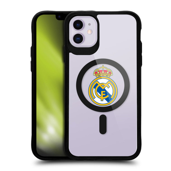Real Madrid CF Logo Icon Crest BLACK SHOCKPROOF BUMPER CASE COMPATIBLE WITH  & MAGSAFE Apple iPhone 11