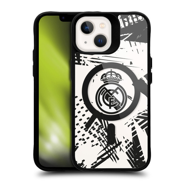 Real Madrid CF Logo Icon Urban BLACK SHOCKPROOF BUMPER CASE COMPATIBLE WITH  & MAGSAFE Apple iPhone 13