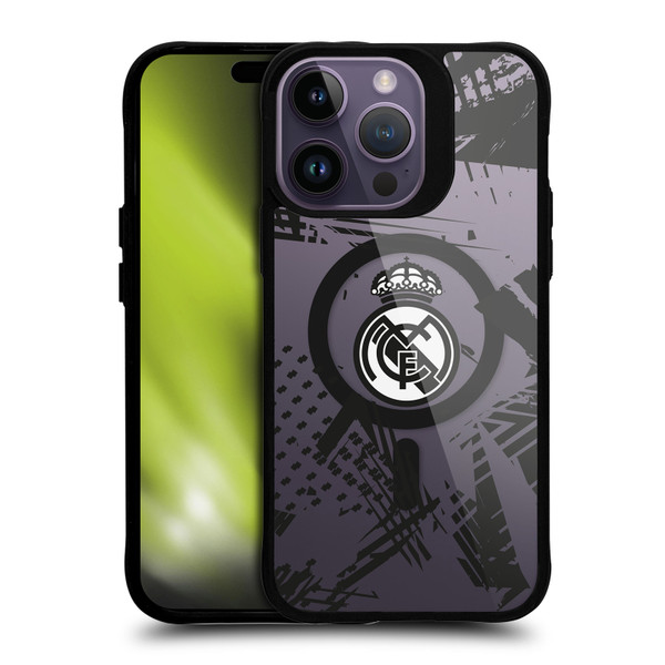Real Madrid CF Logo Icon Urban BLACK SHOCKPROOF BUMPER CASE COMPATIBLE WITH  & MAGSAFE Apple iPhone 14 Pro Max