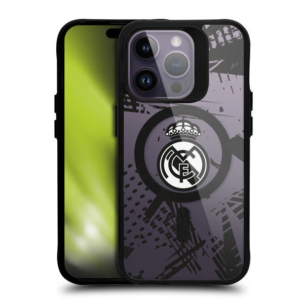 Real Madrid CF Logo Icon Urban BLACK SHOCKPROOF BUMPER CASE COMPATIBLE WITH  & MAGSAFE Apple iPhone 14 Pro