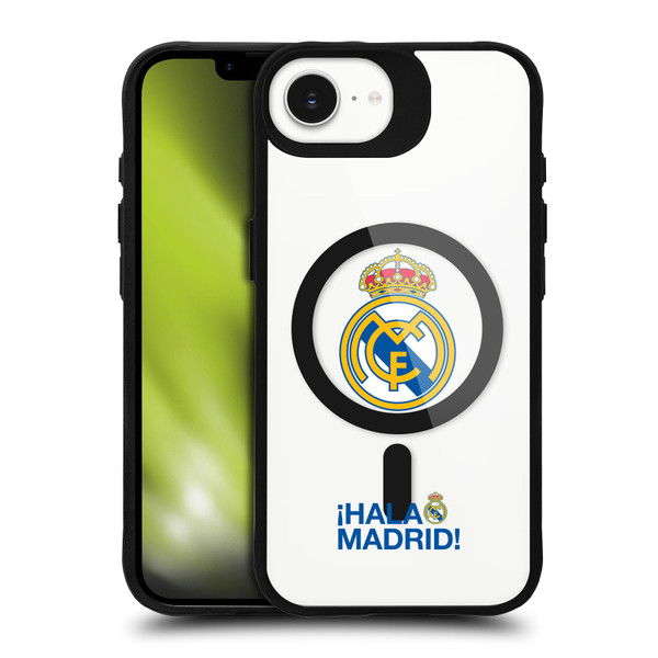 Real Madrid CF Logo Icon Hala Madrid BLACK SHOCKPROOF BUMPER CASE COMPATIBLE WITH  & MAGSAFE Apple iPhone 16e