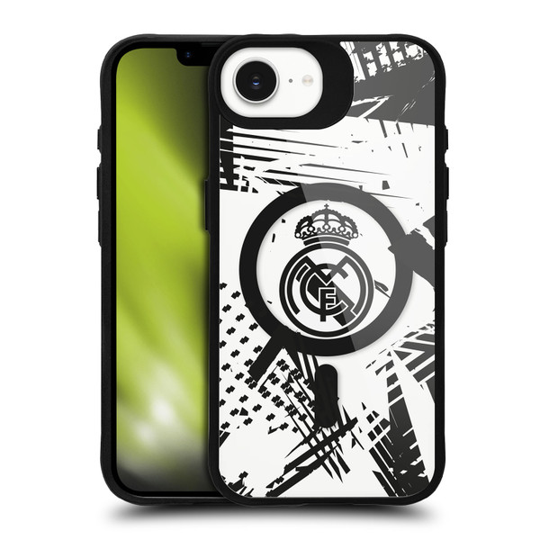 Real Madrid CF Logo Icon Urban BLACK SHOCKPROOF BUMPER CASE COMPATIBLE WITH Apple iPhone 16e / Apple iPhone 17e & MAGSAFE