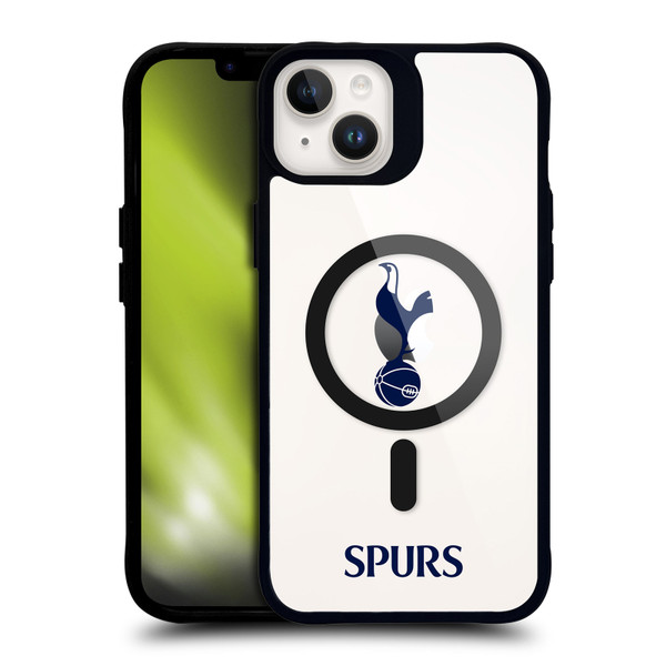 Tottenham Hotspur F.C. Logo Icon Cockerel Minimalist BLACK SHOCKPROOF BUMPER CASE COMPATIBLE WITH  & MAGSAFE Apple iPhone 14 Plus