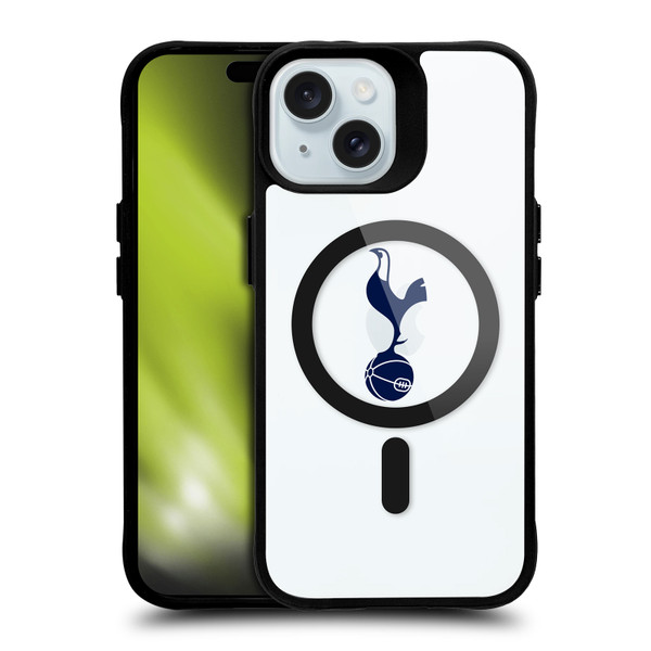 Tottenham Hotspur F.C. Logo Icon Cockerel BLACK SHOCKPROOF BUMPER CASE COMPATIBLE WITH  & MAGSAFE Apple iPhone 15