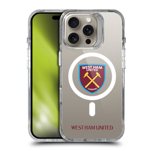 West Ham United FC Logo Icon Crest Logotype SHOCKPROOF BUMPER CASE COMPATIBLE WITH  & MAGSAFE Apple iPhone 16 Pro