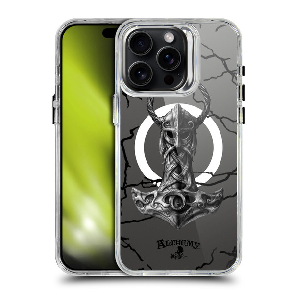 Alchemy Gothic Gothic Art Mjolnir Hammer SHOCKPROOF BUMPER CASE COMPATIBLE WITH  & MAGSAFE Apple iPhone 15 Pro Max