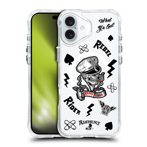 Alchemy Gothic Gothic Art Rebel Rider SHOCKPROOF BUMPER CASE COMPATIBLE WITH  & MAGSAFE Apple iPhone 16 Plus