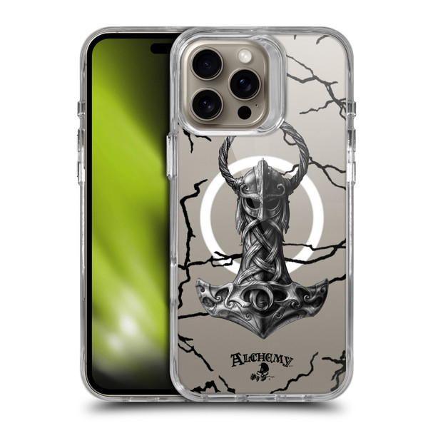 Alchemy Gothic Gothic Art Mjolnir Hammer SHOCKPROOF BUMPER CASE COMPATIBLE WITH  & MAGSAFE Apple iPhone 16 Pro Max