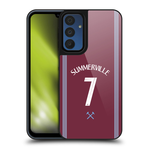 West Ham United FC 2025/26 Players Home Kit Crysencio Summerville Gel Armour Case For Samsung Galaxy A15