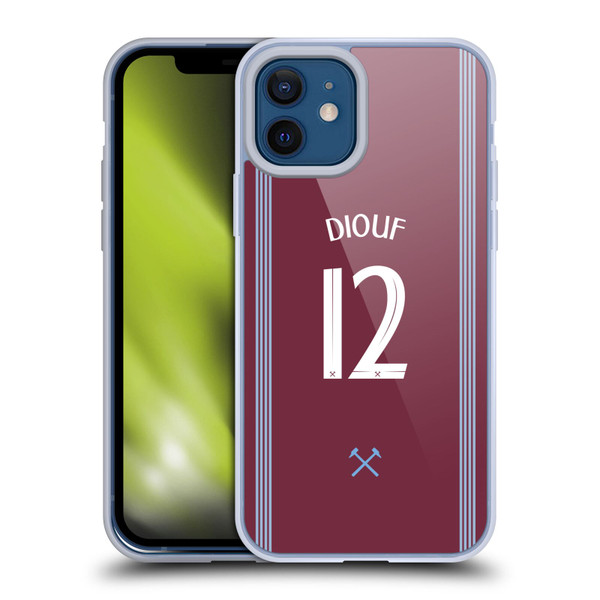 West Ham United FC 2025/26 Players Home Kit El Hadji Malick Diouf Soft Gel Case for Apple iPhone 12 / iPhone 12 Pro