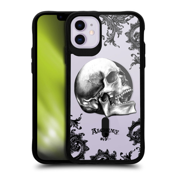 Alchemy Gothic Gothic Art De Profundis BLACK SHOCKPROOF BUMPER CASE COMPATIBLE WITH Apple iPhone 11 & MAGSAFE
