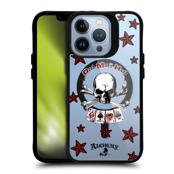 Alchemy Gothic Gothic Art Dead Man's Hand BLACK SHOCKPROOF BUMPER CASE COMPATIBLE WITH Apple iPhone 13 Pro & MAGSAFE