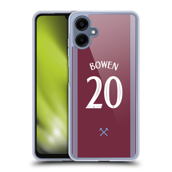West Ham United FC 2025/26 Players Home Kit Jarrod Bowen Soft Gel Case for Samsung Galaxy A06 4G