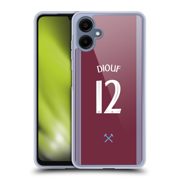 West Ham United FC 2025/26 Players Home Kit El Hadji Malick Diouf Soft Gel Case for Samsung Galaxy A06 4G