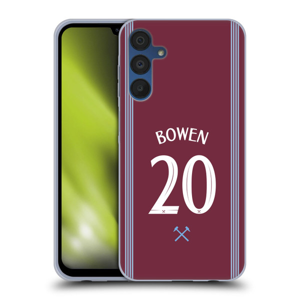West Ham United FC 2025/26 Players Home Kit Jarrod Bowen Soft Gel Case for Samsung Galaxy A15