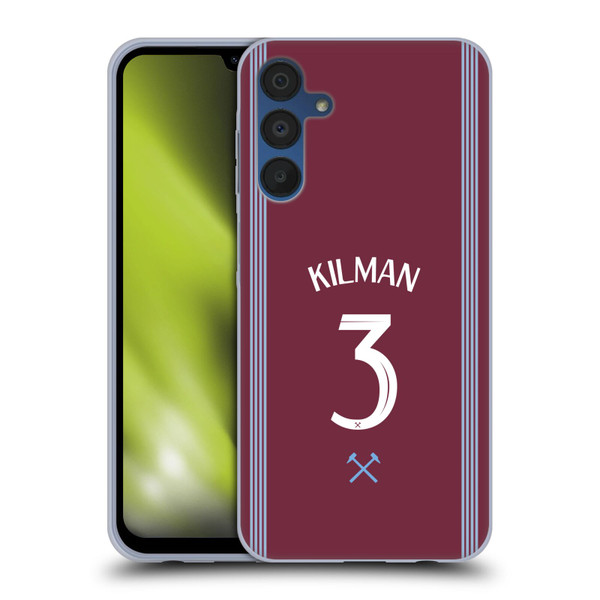 West Ham United FC 2025/26 Players Home Kit Maximilian Kilman Soft Gel Case for Samsung Galaxy A15