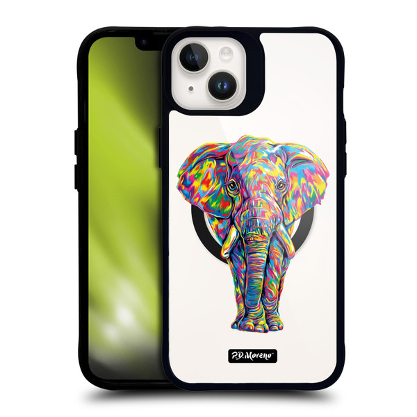 P.D. Moreno Gothic Art Elephant BLACK SHOCKPROOF BUMPER CASE COMPATIBLE WITH  & MAGSAFE Apple iPhone 14 Plus