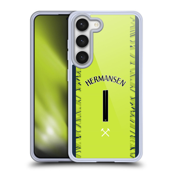 West Ham United FC 2025/26 Players Home Kit Mads Hermansen Soft Gel Case for Samsung Galaxy S23 5G