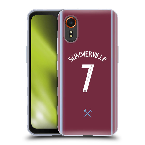 West Ham United FC 2025/26 Players Home Kit Crysencio Summerville Soft Gel Case for Samsung Galaxy Xcover7 5G