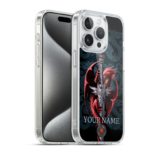 Custom Customised Personalised Anne Stokes Art Dagger Soft Gel Case for Apple iPhone 15 Pro & MagSafe