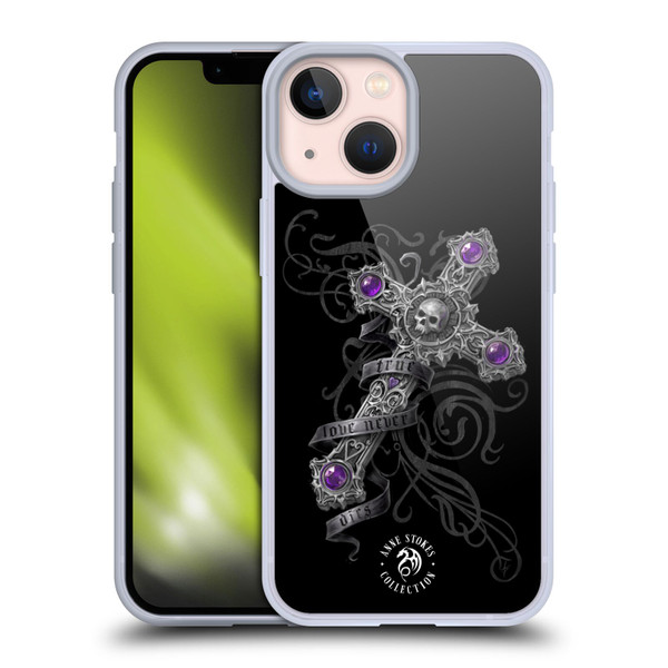 Anne Stokes Dark Hearts Lost Love Cross Soft Gel Case for Apple iPhone 13 Mini
