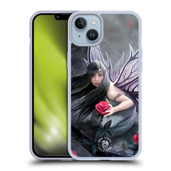 Anne Stokes Dark Hearts Rose Fairy Soft Gel Case for Apple iPhone 14 Plus