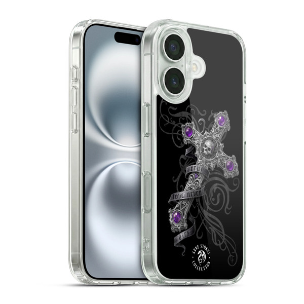 Anne Stokes Dark Hearts Lost Love Cross Soft Gel Case for Apple iPhone 16 & MagSafe