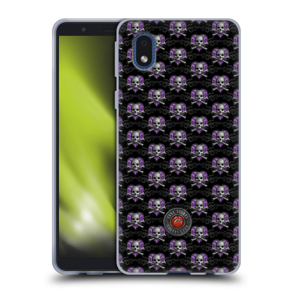 Anne Stokes Dark Hearts Skull Pattern Soft Gel Case for Samsung Galaxy A01 Core (2020)