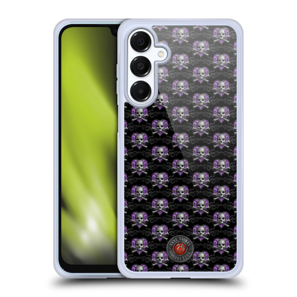 Anne Stokes Dark Hearts Skull Pattern Soft Gel Case for Samsung Galaxy A16 5G
