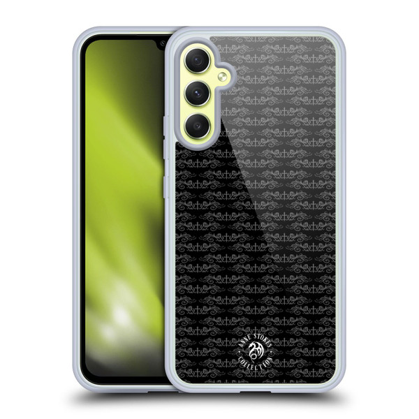 Anne Stokes Dark Hearts Gothic Rose Pattern Soft Gel Case for Samsung Galaxy A34 5G