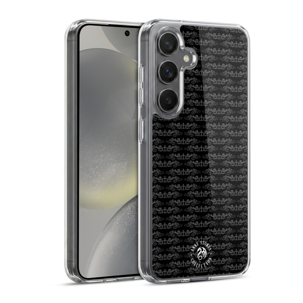 Anne Stokes Dark Hearts Gothic Rose Pattern Soft Gel Case for Samsung Galaxy S24 5G & MagSafe