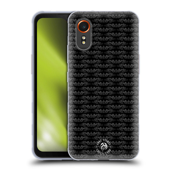 Anne Stokes Dark Hearts Gothic Rose Pattern Soft Gel Case for Samsung Galaxy Xcover7 5G