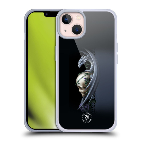 Anne Stokes Dragons 2 Skull And Rose Soft Gel Case for Apple iPhone 13