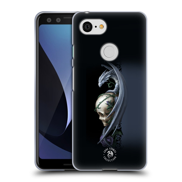 Anne Stokes Dragons 2 Skull And Rose Soft Gel Case for Google Pixel 3