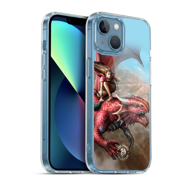 Anne Stokes Dragons 5 Sky Surfer Soft Gel Case for Apple iPhone 13 Mini & MagSafe
