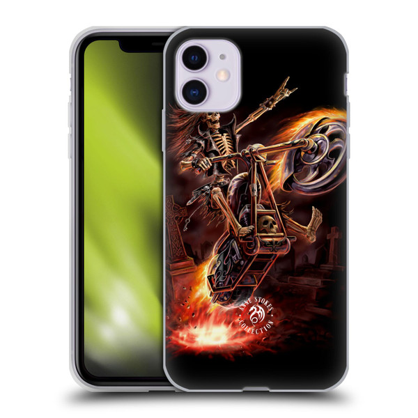 Anne Stokes Fire Tribal Hello Rider Poster Soft Gel Case for Apple iPhone 11