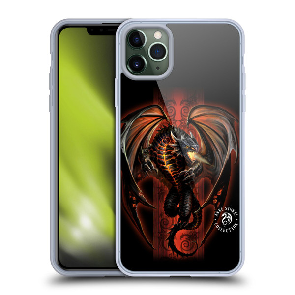 Anne Stokes Fire Tribal Lava Dragon Soft Gel Case for Apple iPhone 11 Pro Max