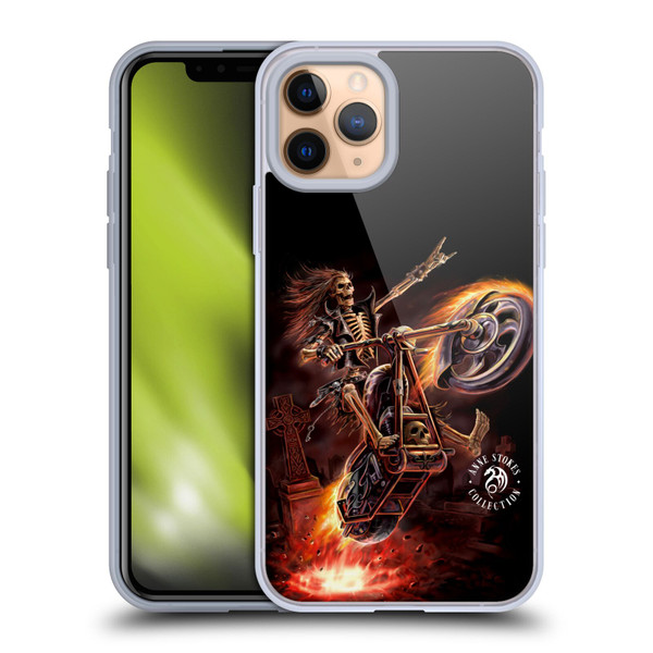Anne Stokes Fire Tribal Hello Rider Poster Soft Gel Case for Apple iPhone 11 Pro