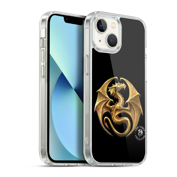 Anne Stokes Fire Tribal Dragon Medal Soft Gel Case for Apple iPhone 13