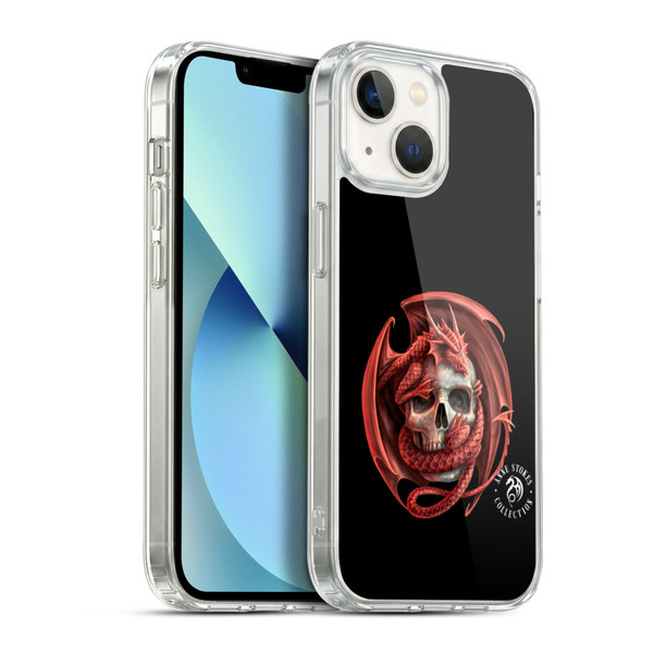 Anne Stokes Fire Tribal Dragon And Skull Soft Gel Case for Apple iPhone 13
