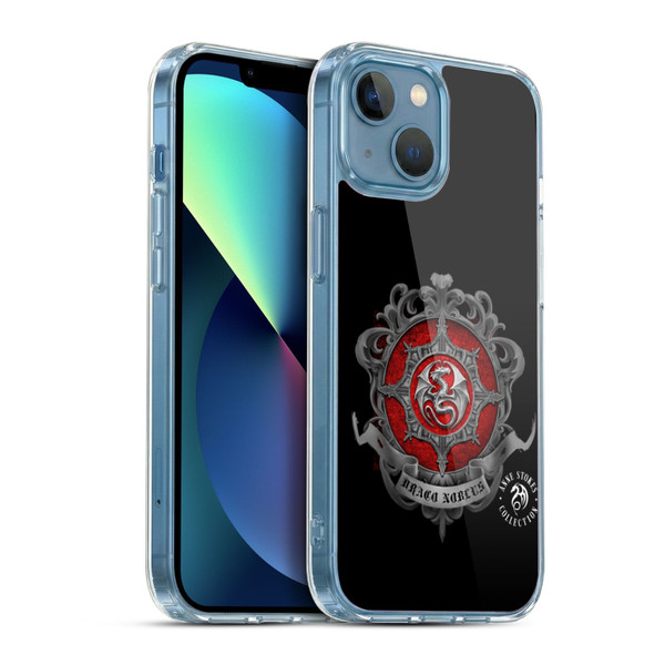 Anne Stokes Fire Tribal Dragon Crest Soft Gel Case for Apple iPhone 13 Mini & MagSafe