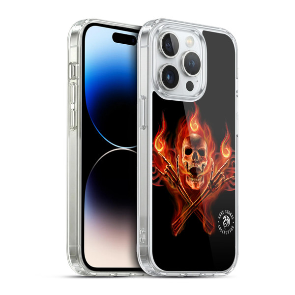 Anne Stokes Fire Tribal Hell Skull Soft Gel Case for Apple iPhone 13 Pro & MagSafe