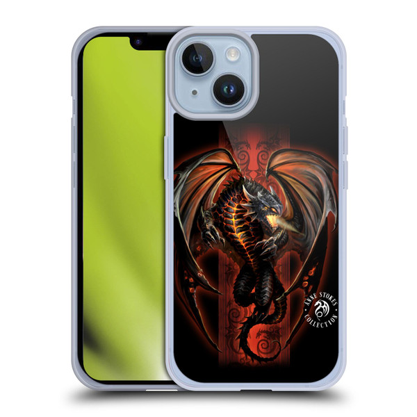 Anne Stokes Fire Tribal Lava Dragon Soft Gel Case for Apple iPhone 14