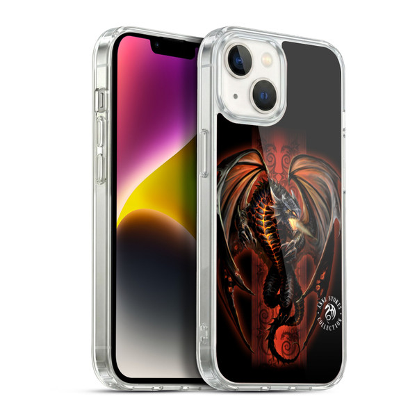 Anne Stokes Fire Tribal Lava Dragon Soft Gel Case for Apple iPhone 14