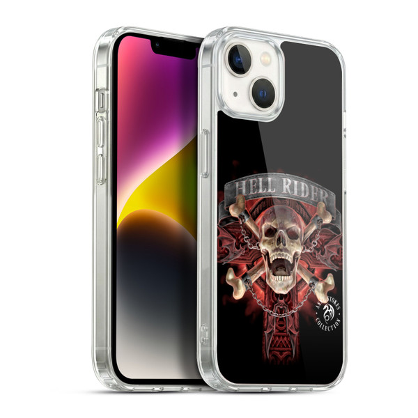 Anne Stokes Fire Tribal Hell Rider Soft Gel Case for Apple iPhone 14 Plus & MagSafe