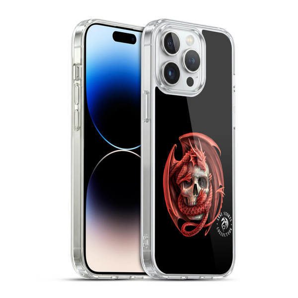 Anne Stokes Fire Tribal Dragon And Skull Soft Gel Case for Apple iPhone 14 Pro Max & MagSafe