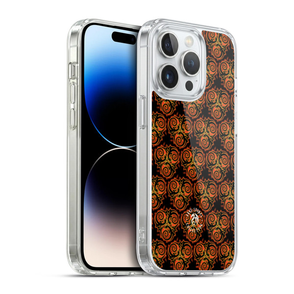 Anne Stokes Fire Tribal Triple Dragon Pattern Soft Gel Case for Apple iPhone 14 Pro & MagSafe