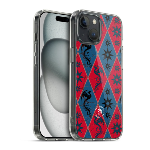 Anne Stokes Fire Tribal Heraldry Soft Gel Case for Apple iPhone 15 & MagSafe