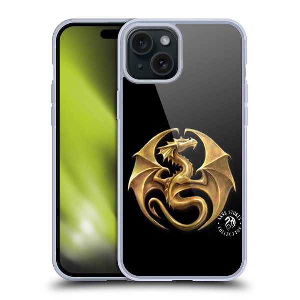 Anne Stokes Fire Tribal Dragon Medal Soft Gel Case for Apple iPhone 15 Plus